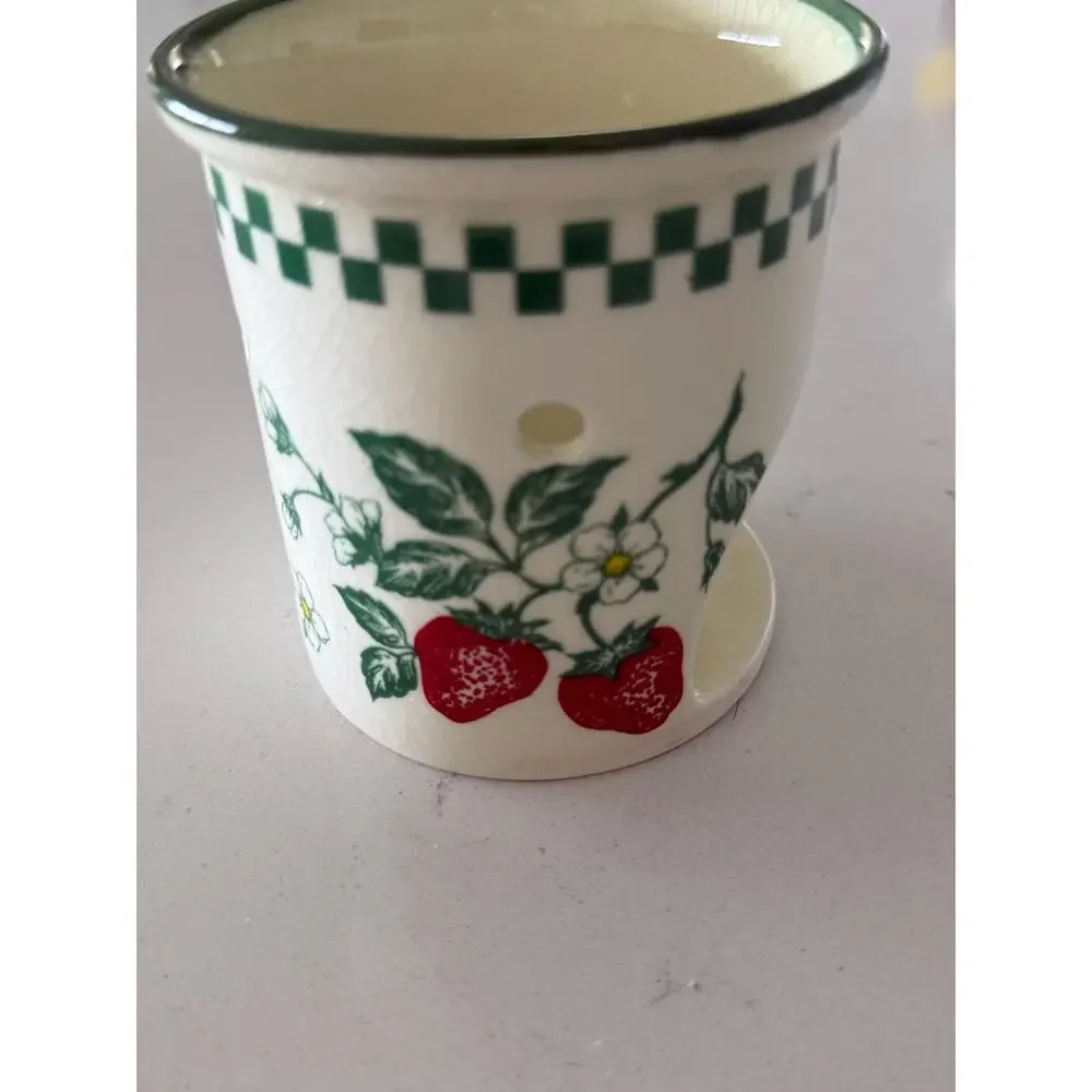 Vintage Ganz Strawberry Ceramic Wax Melt Burner Cottagecore Tealight Holder